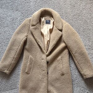 Abercrombie & Fitch Beige Teddy Jacket